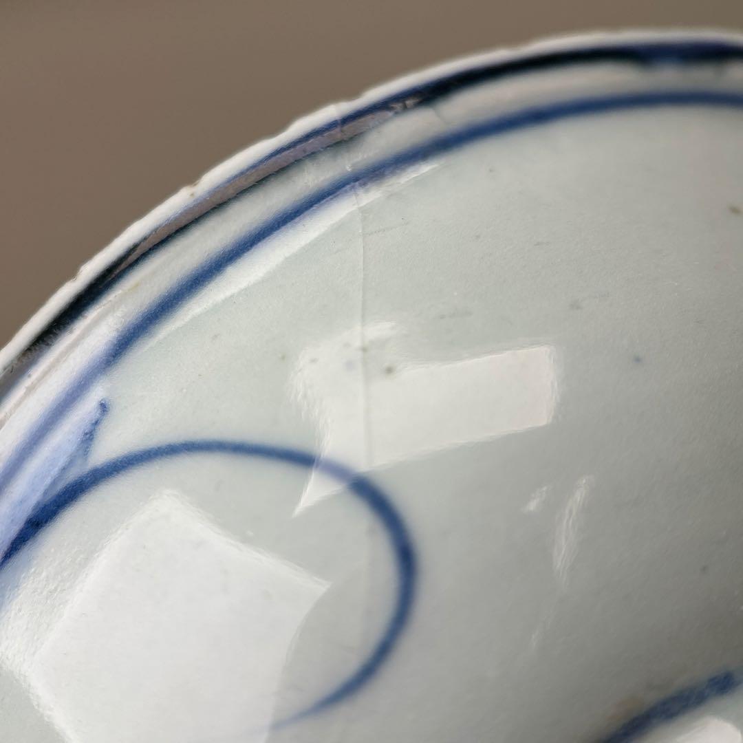 白磁　染付　李朝　朝鮮陶器　古伊万里　染付鉢　アンティーク白磁　古玩　１客