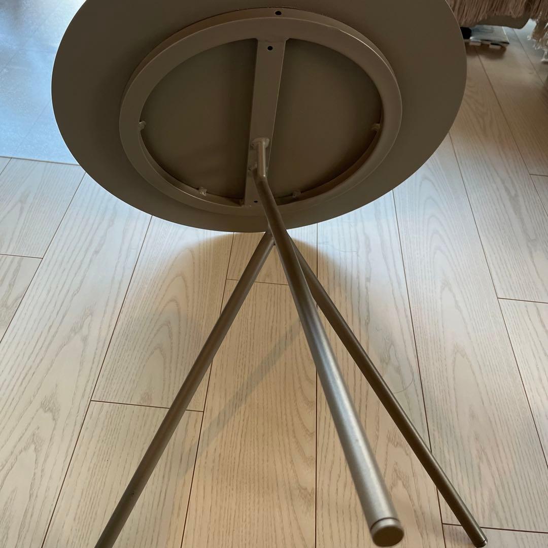 ACTUS LUNA グレージュ円形三脚テーブル