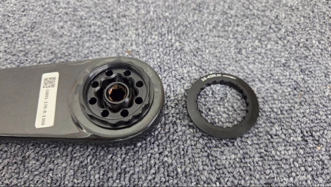 LEESE カーボンクランク チタンスピンドル 24mm 170mm 中古品