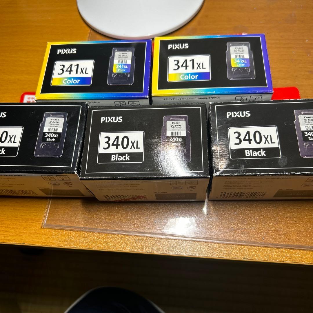 純正Canon BC-340XL BC-341XL 5個　非純正1個