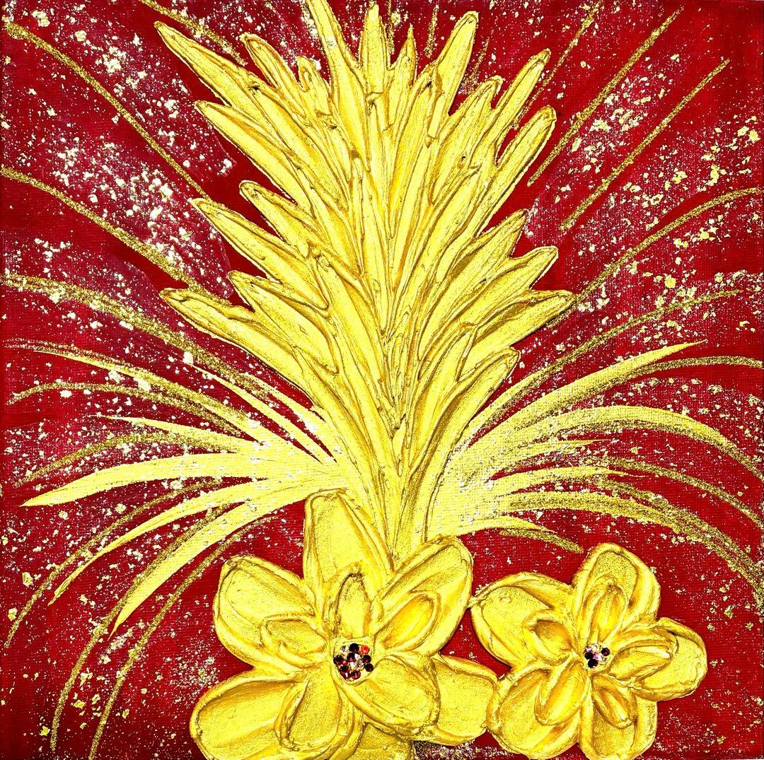 開運絵画　生命の木　金の成る木　白龍　天界の花