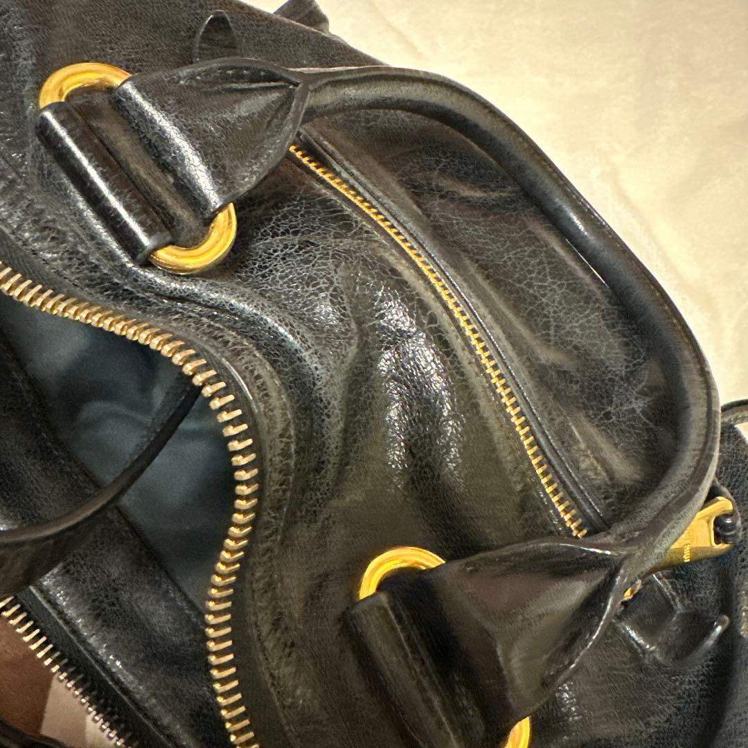 miu miu ミュウミュウ　ハンドバッグ　ショルダー　黒