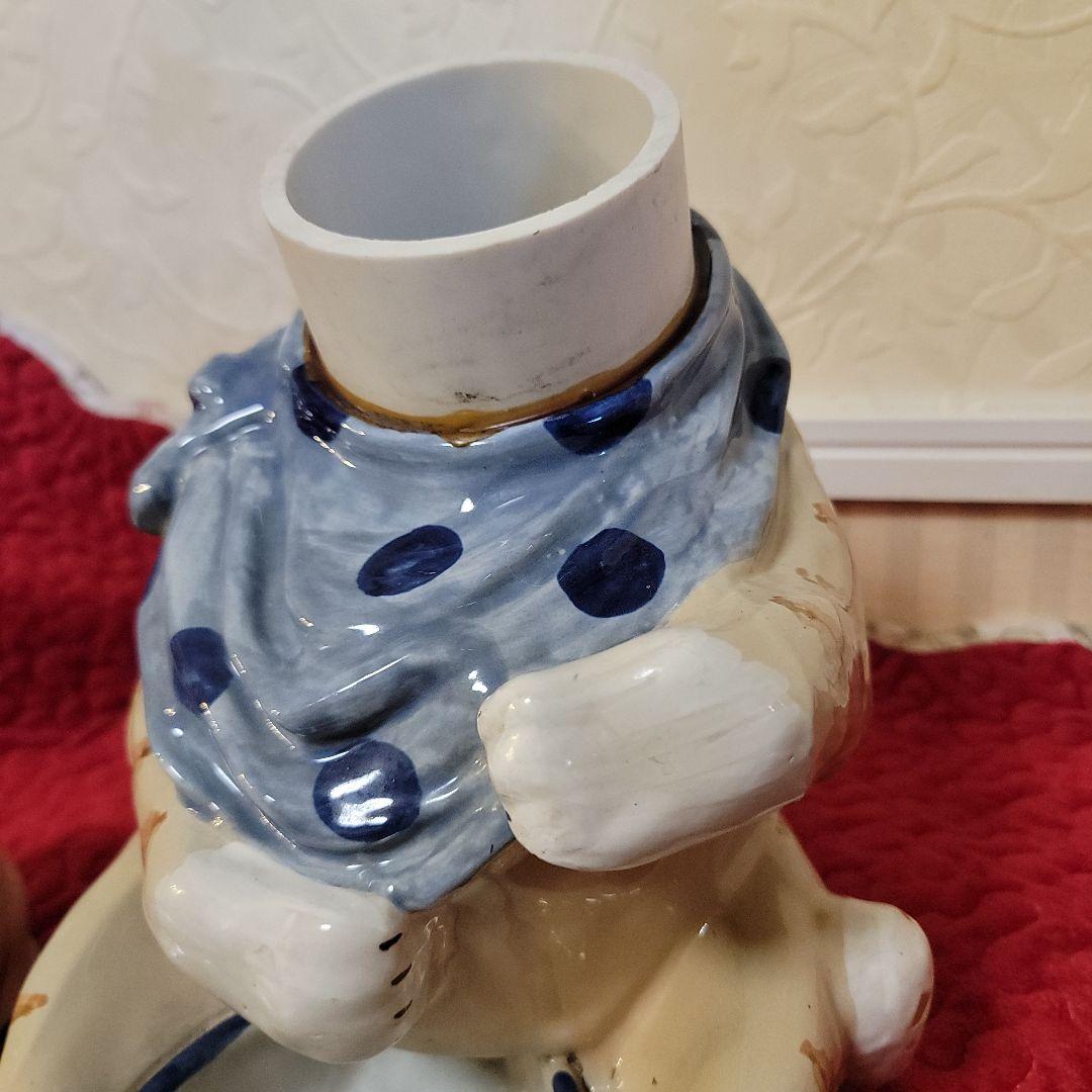 米国　ヴィンテージ　キャットフィーダー　猫の置物 　ルイビルストーンウエア　レア