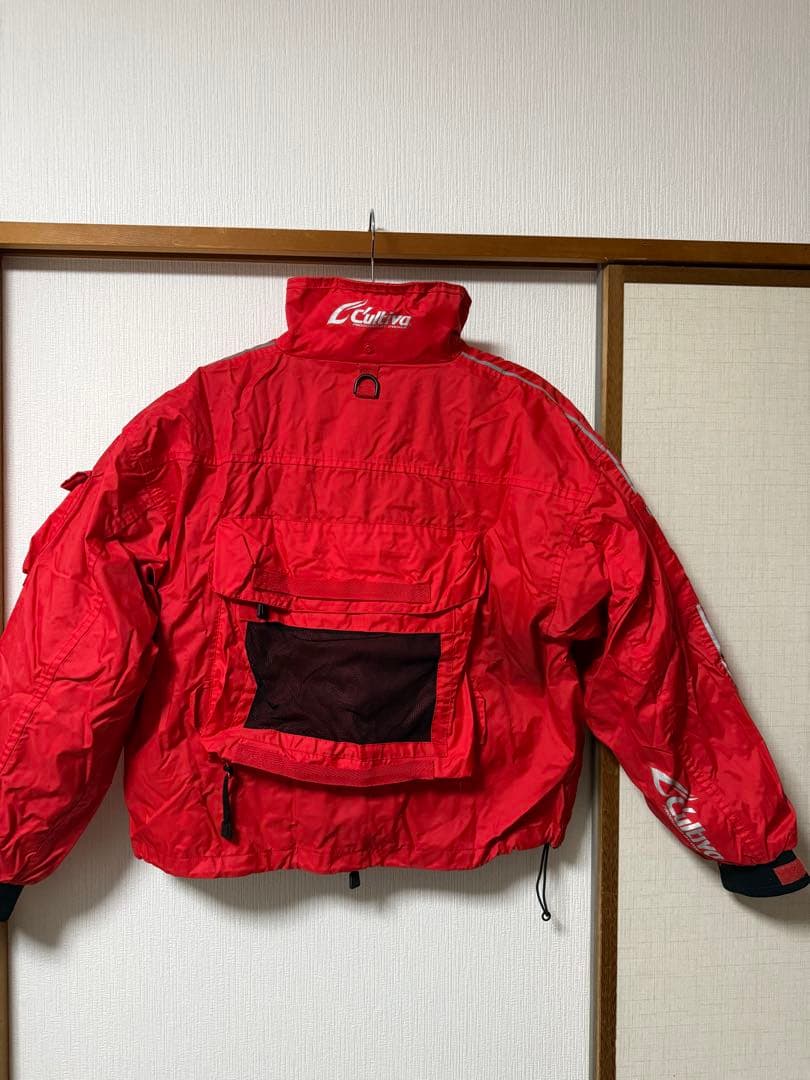 激投カルティバ　フィッシングレインスーツ 上下セット重ね着レイヤードウェア付き