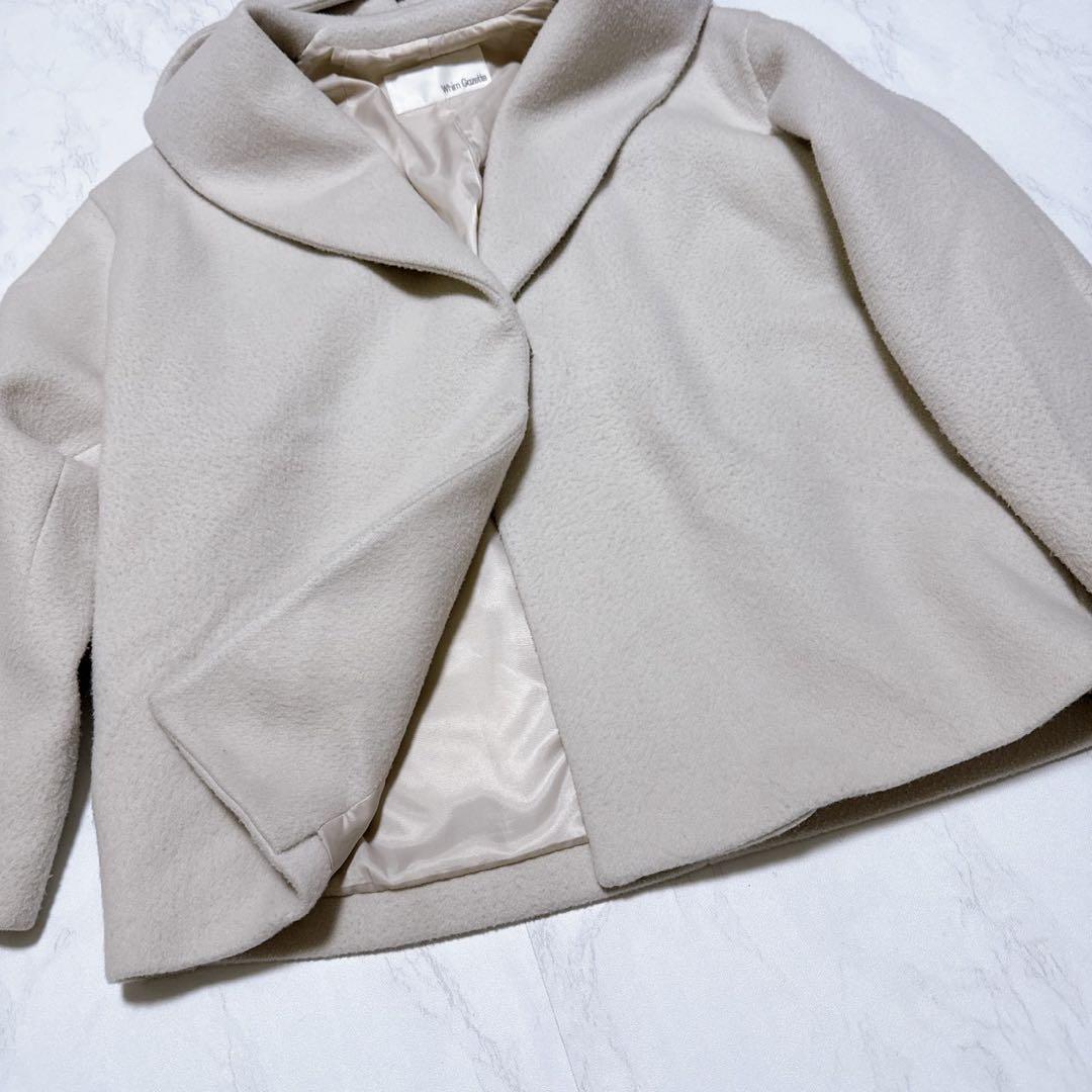 美品 ✨Whim Gazette メリンプフーデッドコートショート丈