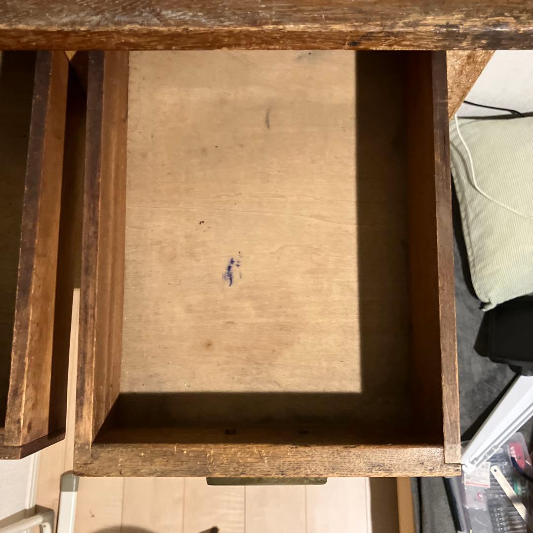 年明けセール！木製机デスク　アンティーク　ヴィンテージ　昭和レトロ