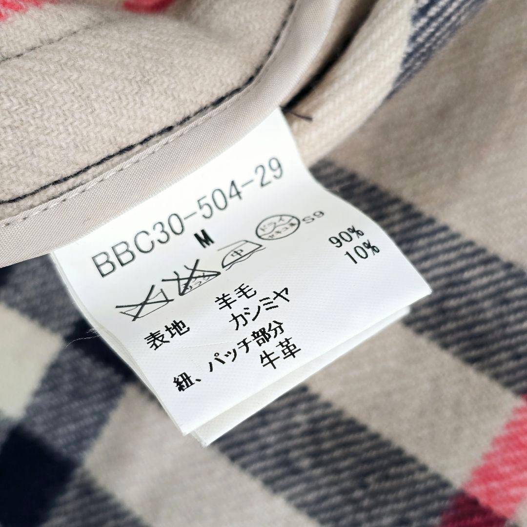 美品✨バーバリーロンドン　ダッフルコート　カシミヤ混　ノバチェック　黒　M