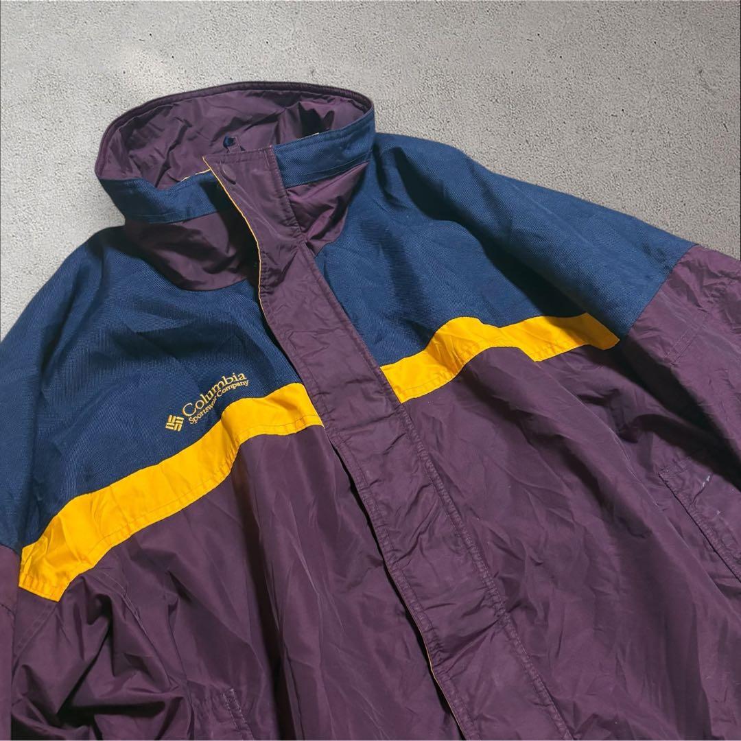 【I53】90s ColumbiaナイロンジャケットXLクレイジーカラー