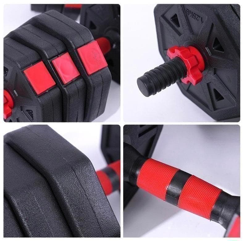 計50kg｜バーベルにもなる角型ダンベル 25kg×2個セット 可変式 A9