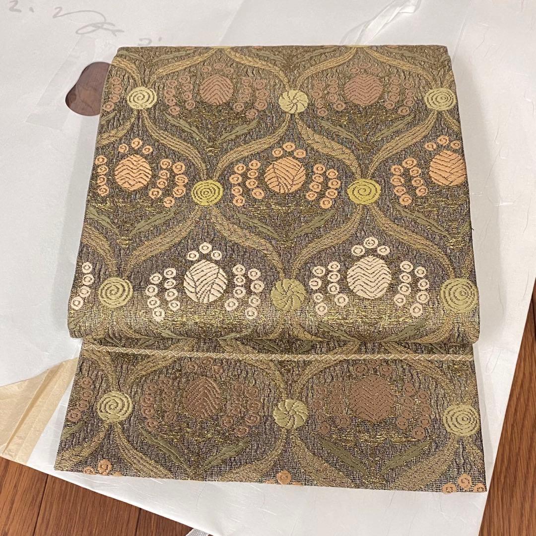 ぱぴよん様　　　　　　　　未使用保管品　正絹　6通袋帯　さが美