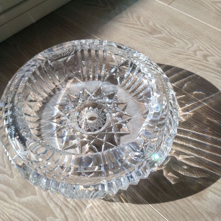 イギリスアンティーク⭐︎クリスタル星模様灰皿⭐︎阪急「英国アンティーク展」購入品