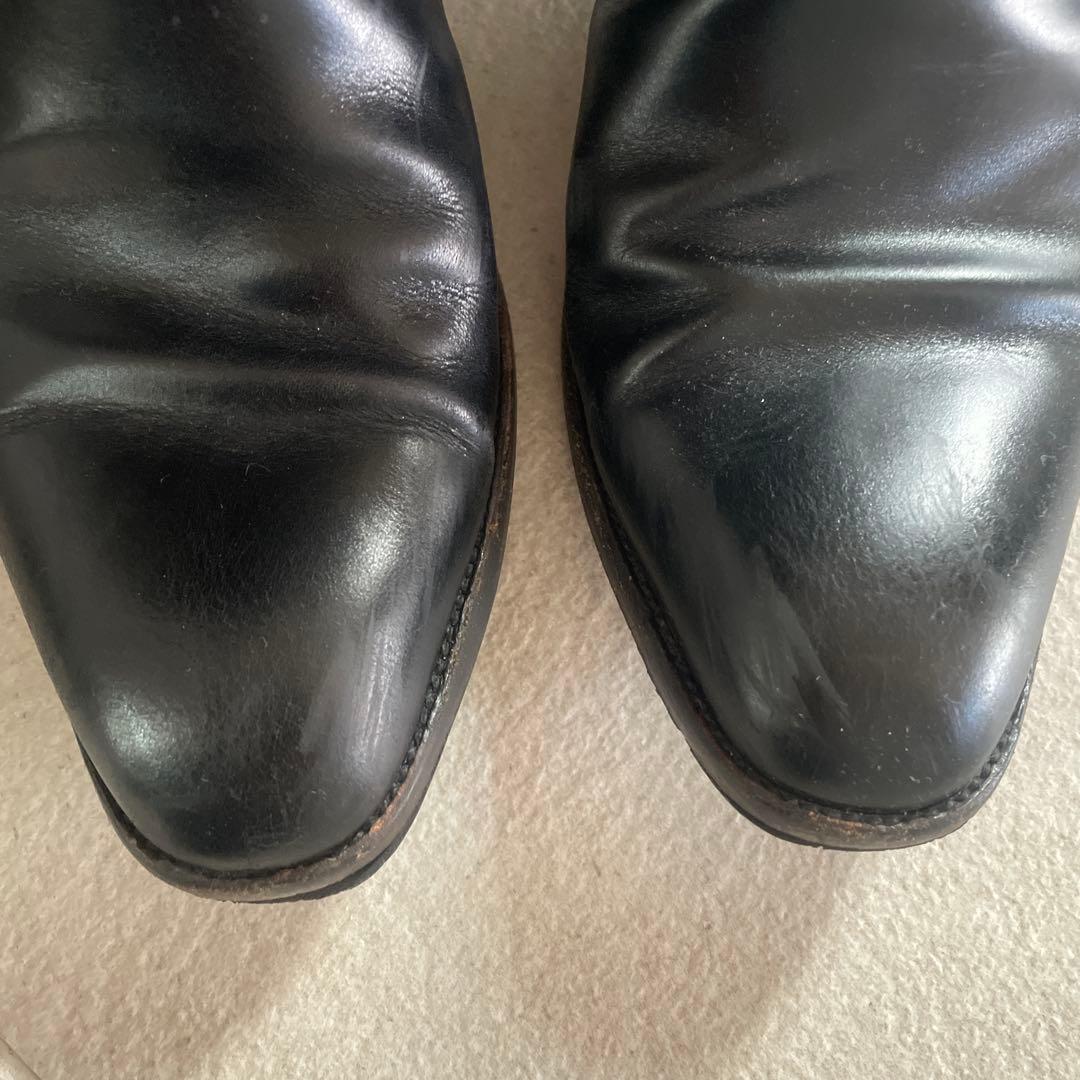 SAINT LAURENT 黒 レザー ジッパーブーツ 43 1/2