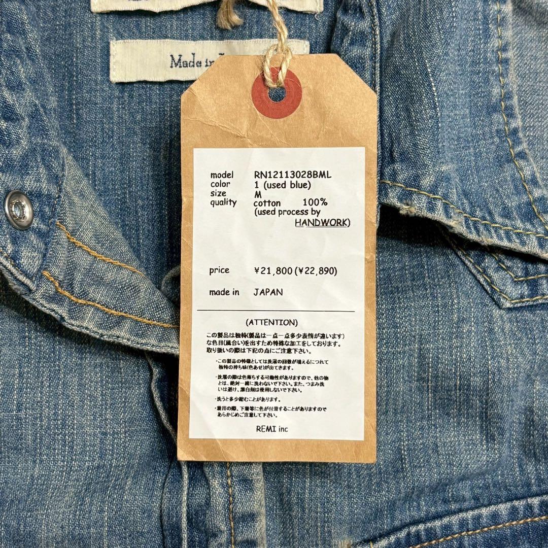 【新品未使用】REMI RELIEF ウエスタンデニムシャツ アパルトモン別注