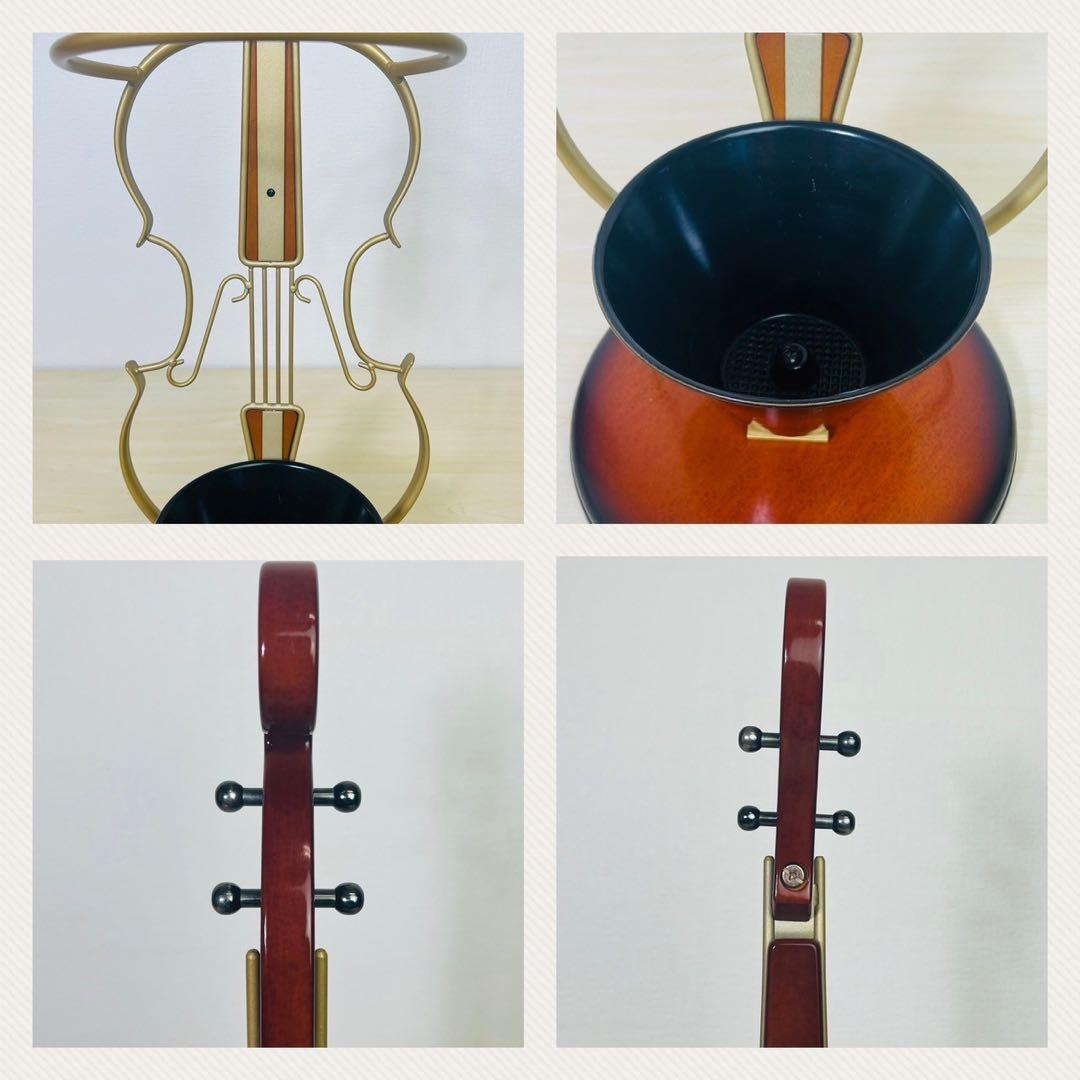 傘立て バイオリン ヴァイオリン レインラック 玄関収納 水受け 楽器調家具