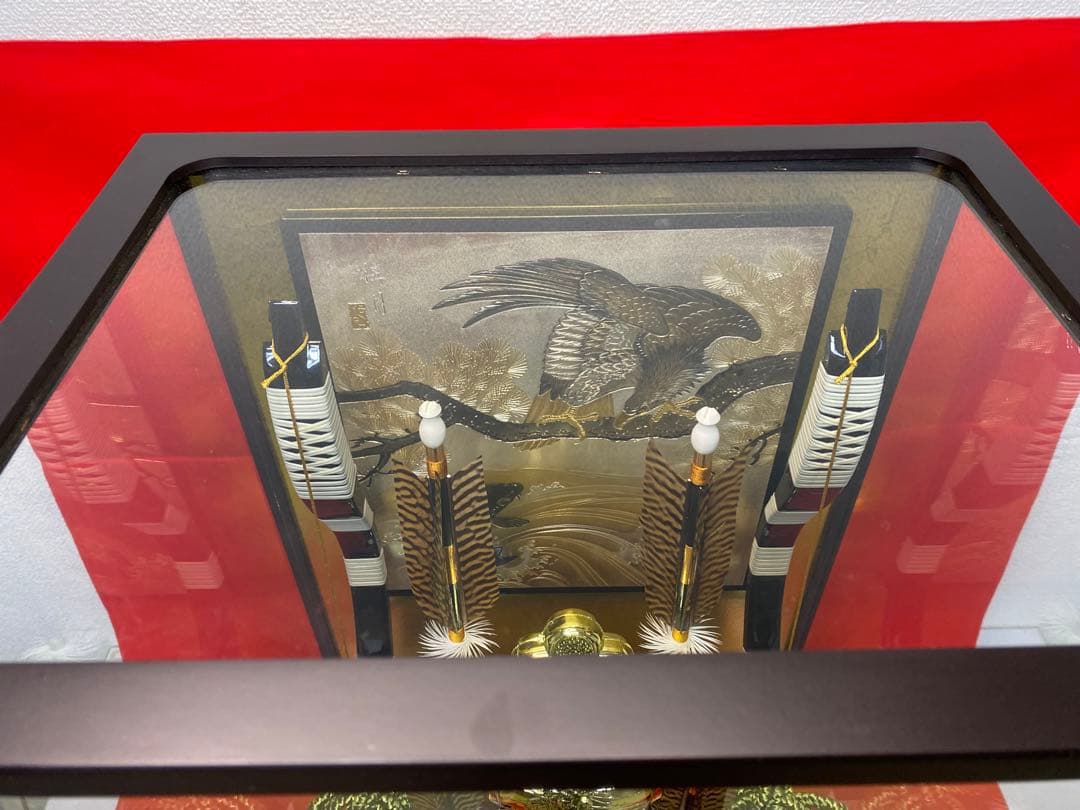 オルゴール付き破魔弓ガラスケース２３号・間口約３９×奥行約２８×高さ約８０㎝