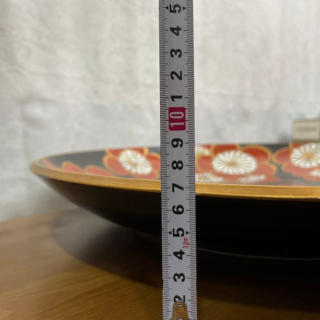 有田焼 15号飾皿 赤濃梅 泰明窯 飾り皿 直径47cm 台座付き 梅柄 手書き