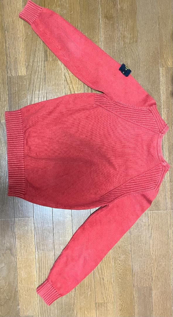 【Mサイズ】Stone  レッド クルーネックセーター