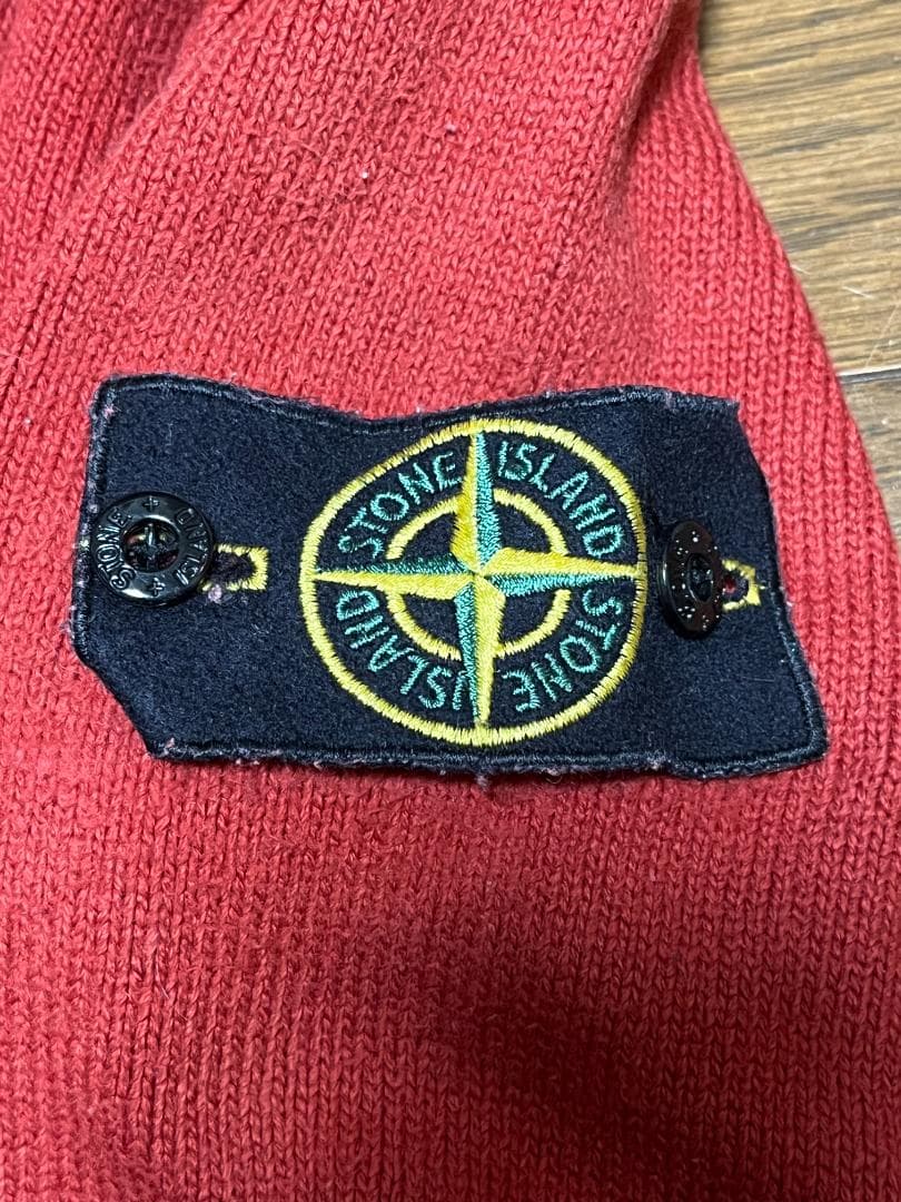 【Mサイズ】Stone  レッド クルーネックセーター