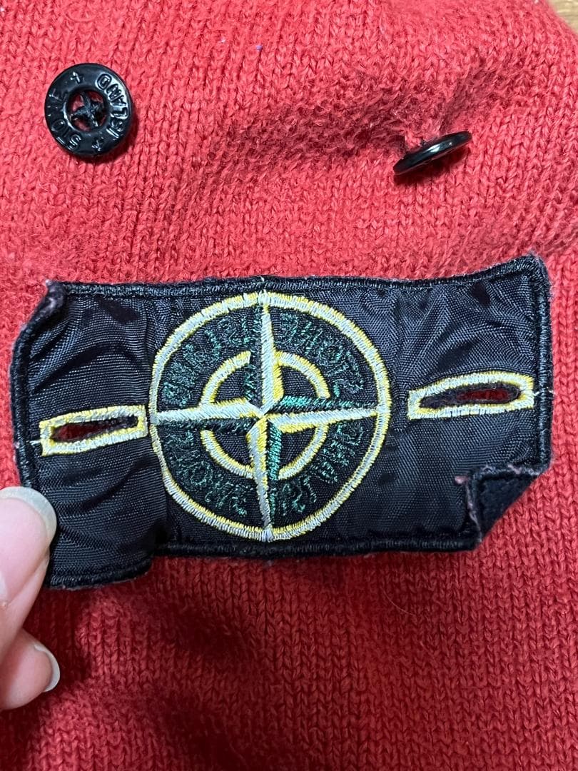 【Mサイズ】Stone  レッド クルーネックセーター