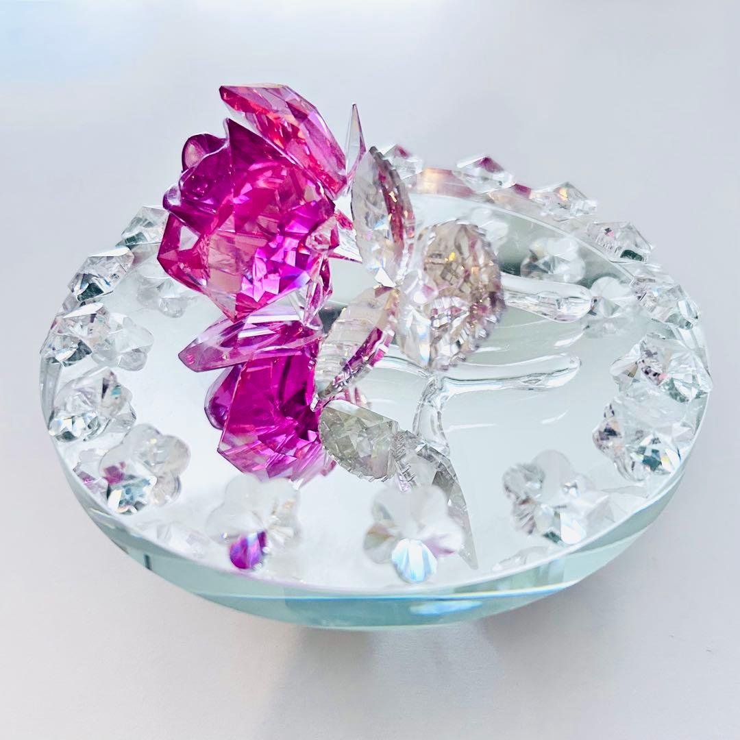 881【廃盤✴︎レア色ピンク】￥24,408／SWAROVSKIフィギュリンローズ