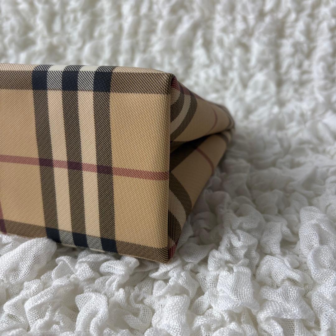 未使用級❗️ BURBERRY ハンドバッグ　ノバチェック　レザー　収納袋