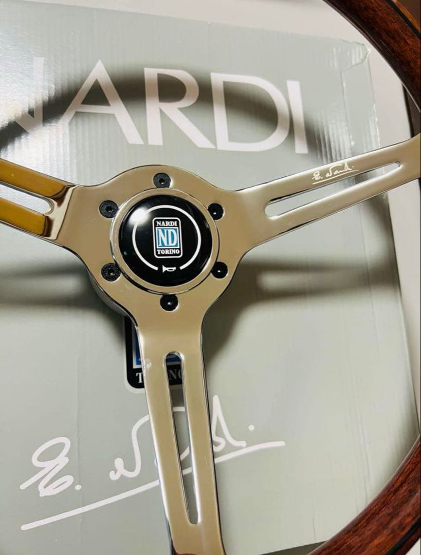【本日限定価格】ナルディ クラシック ウッドステアリング 15インチ③