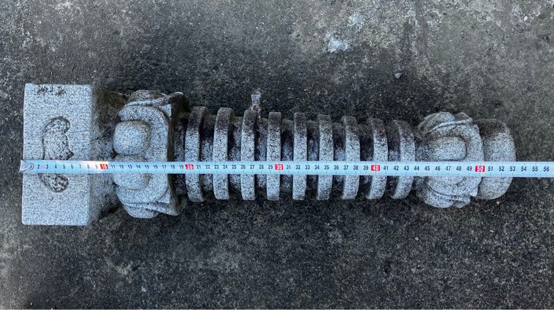 【直接引取限定】石造 十三重塔 全高約3.1m 笠13枚完備 梵字 現状渡し