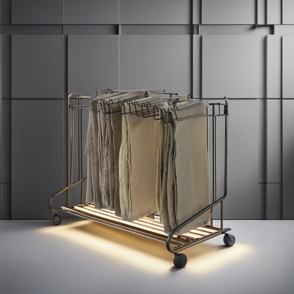 コンパクトズボンハンガーラック 20本キャパ キャスター付き