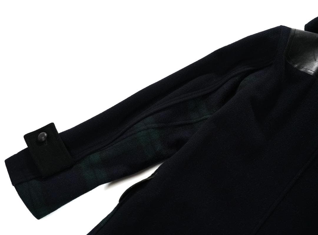 AD2011 JUNYA WATANABE MAN レザー 切替 ダッフルコート