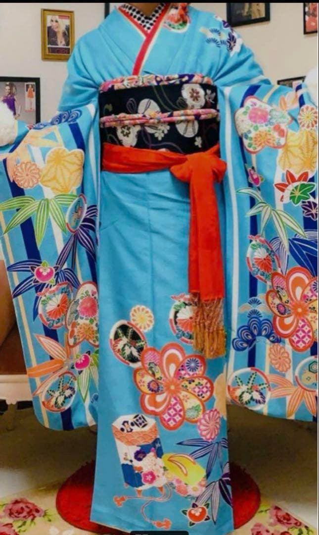 可愛すぎる洗える振袖セット アンティークモダン 大正浪漫 成人式 卒業式