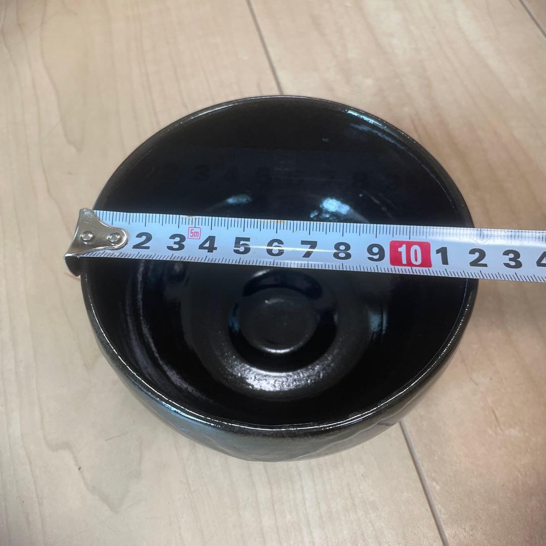 薩摩焼　野崎錦正造　黒釉茶碗茶　抹茶碗 骨董1-4