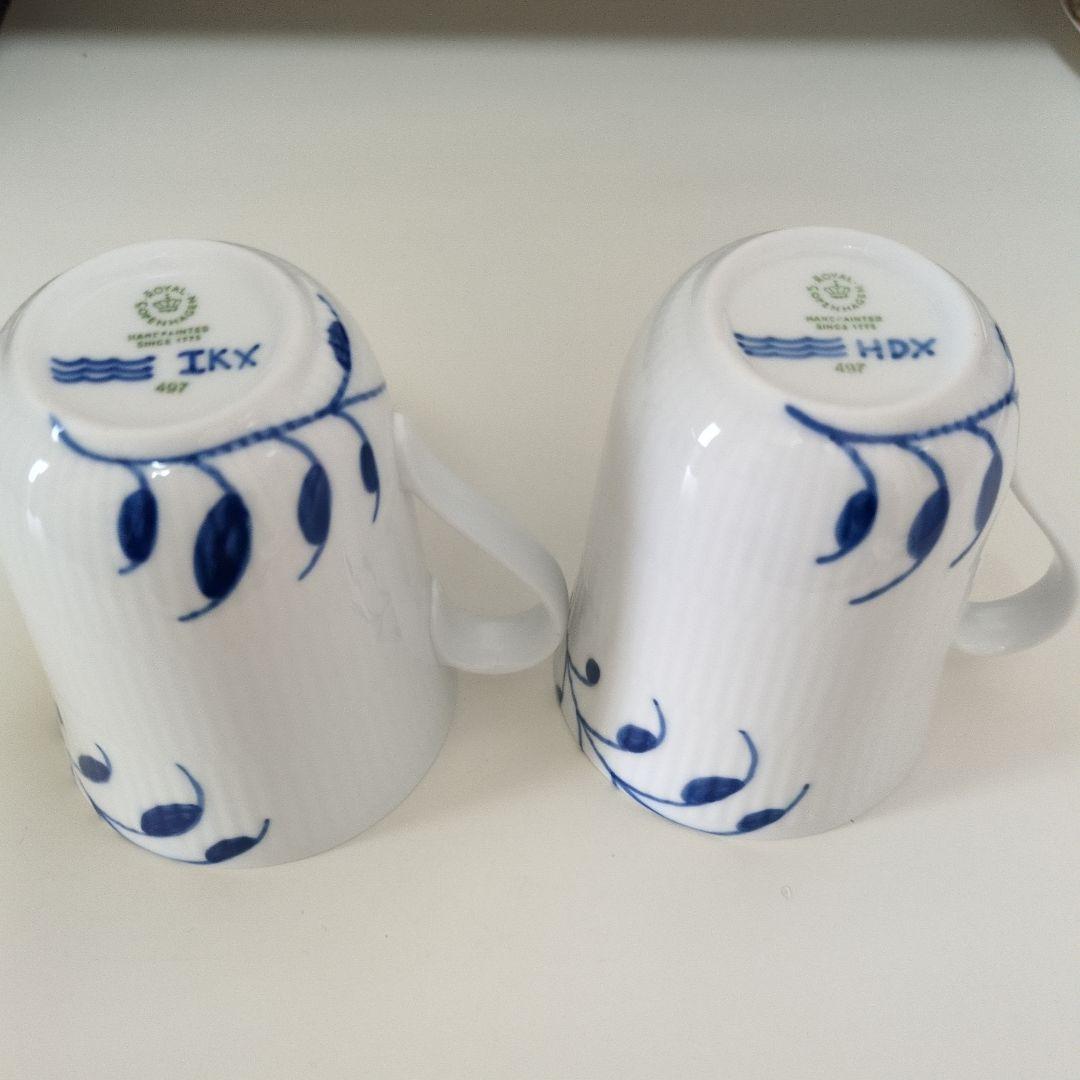 ロイヤルコペンハーゲン 青い花柄のカップとお皿のセット