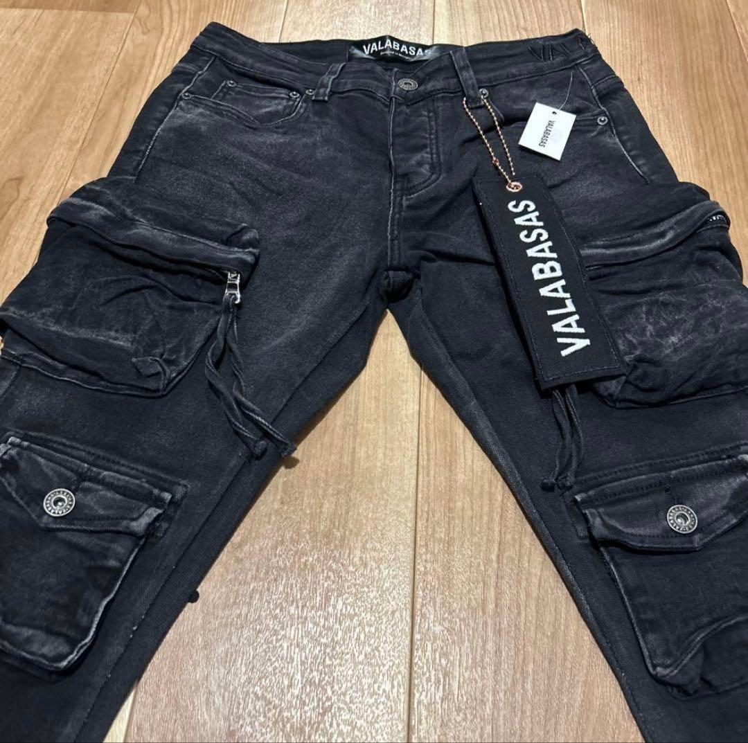 【新品未使用】valabasas マルチポケットカーゴデニム29