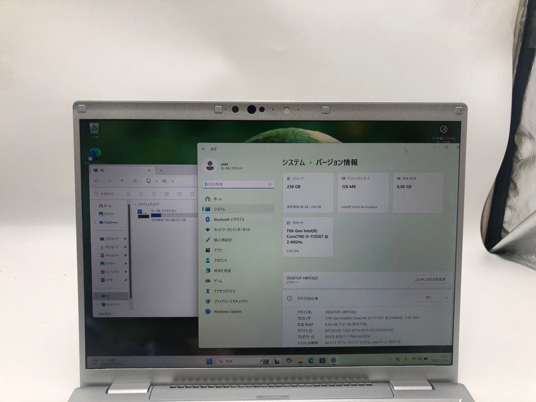 Windowsノート本体 Panasonic Lets note CF-FV1Core i5-1135G7