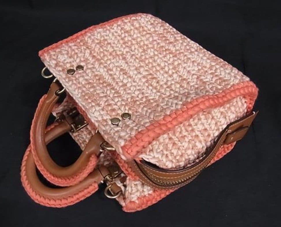 【極美品】COACH コーチ かごバッグ ベージュ/オレンジ ※相場7万円