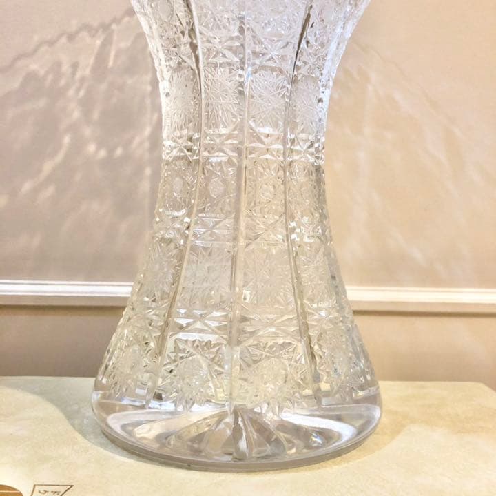 #32 ボヘミア　ガラス　花瓶　Bohemia ハンドカット　クリスタル　花器