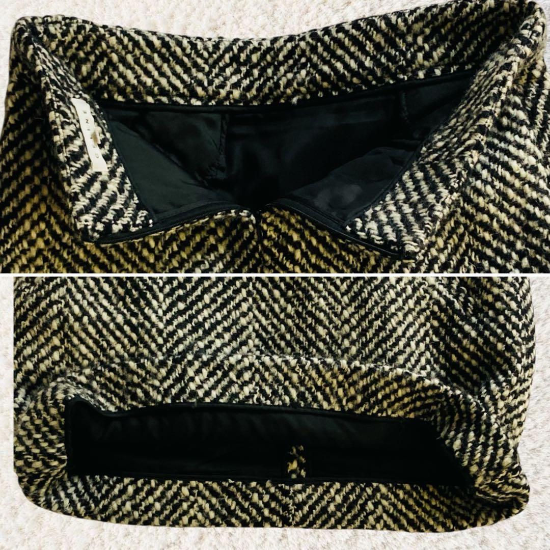 CELINE セリーヌ ツイードコート　ベルト付　ツイードスカート　セットアップ