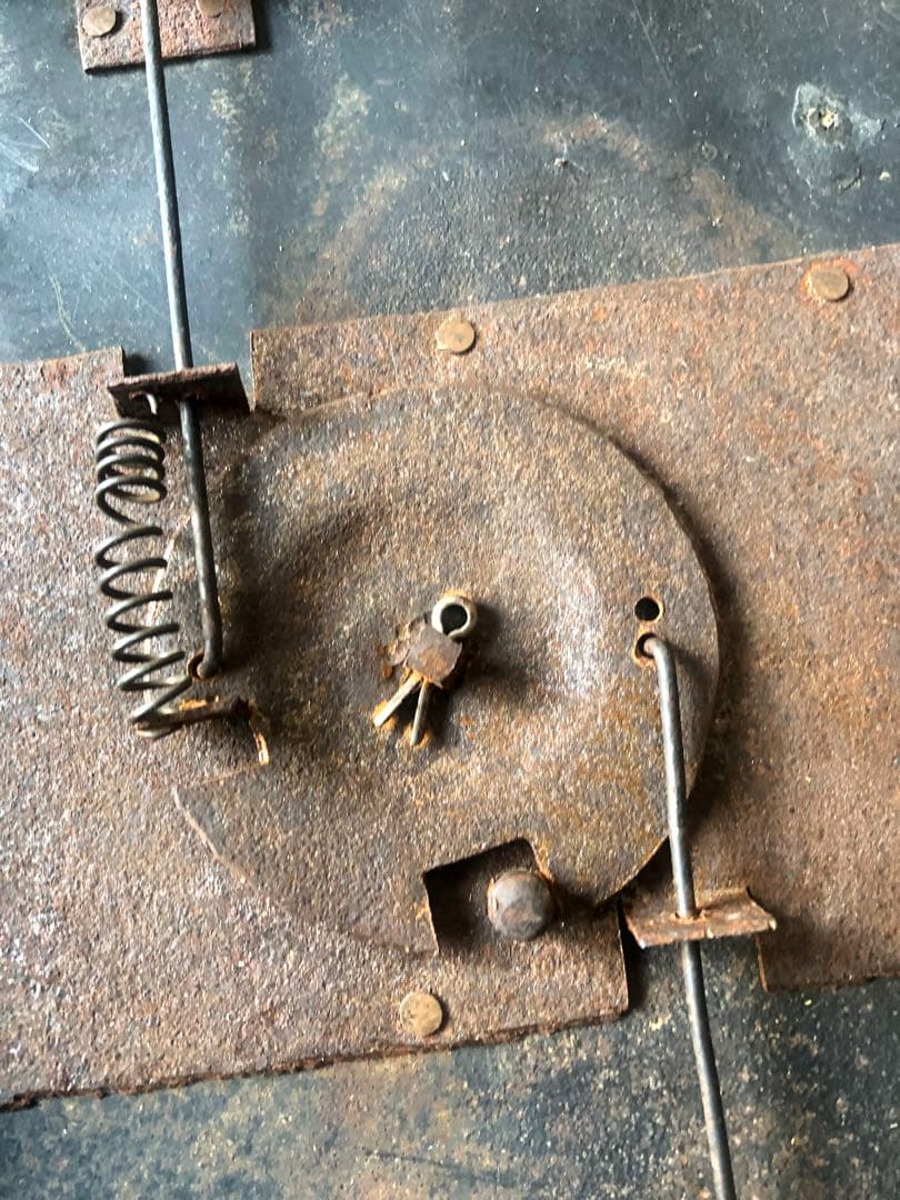 錻力の硯箱　文箱　ブロカント　ブリキ