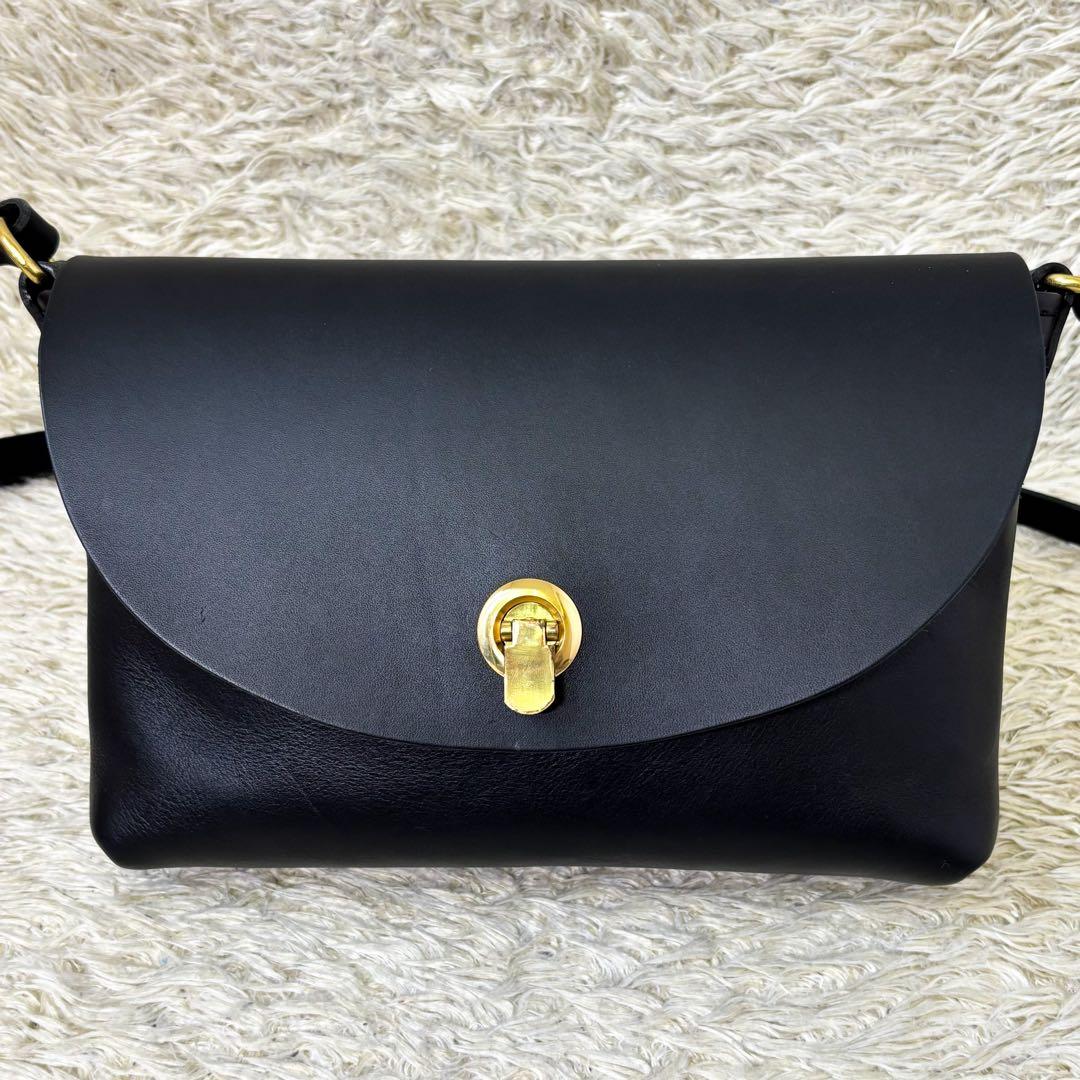 【極美品】ヘルツ ライトミニショルダー ブラック 黒 クロスボディ 斜め掛け