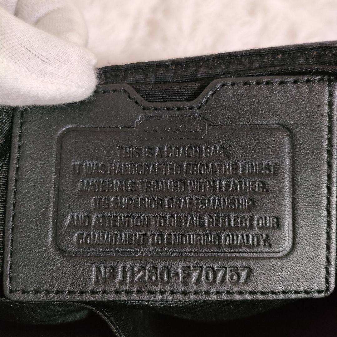 COACH コーチ ショルダーバッグ シグネチャー ネイビー PVC 状態良好♪