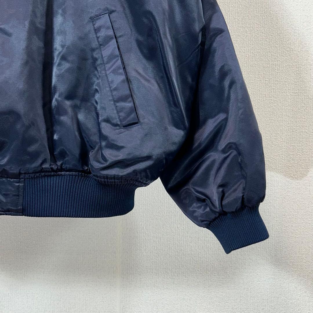 MLBヤンキースナイロンスタジャンビッグロゴ刺繍ワッペンクーパーズタウン古着