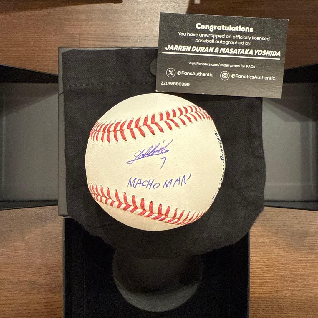H*R様 吉田正尚 ジャレン・デュラン マルチ サインボール MLB Fanat