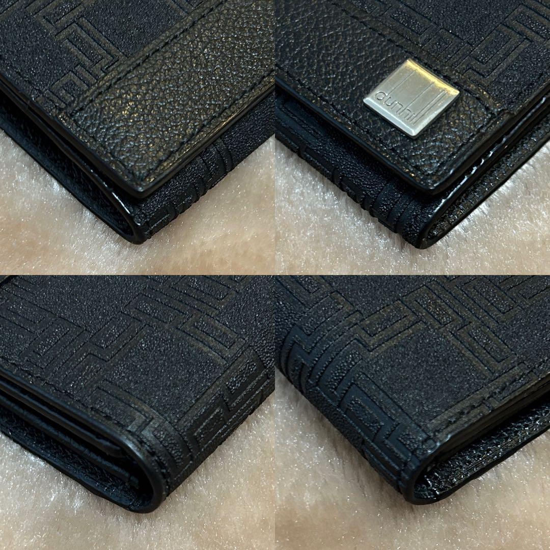 美品dunhillダンヒル名刺入れカードケース黒カード入れメンズ箱付きブラック