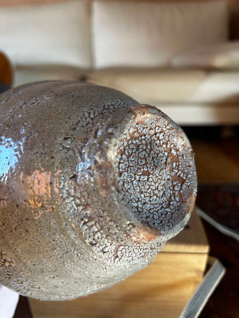 【西岡小十】 唐津焼　井戸茶碗　梅華皮　共箱　未使用