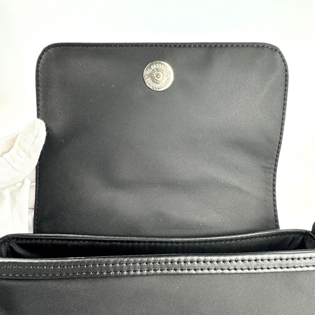 【未使用】ポールスミス　ボディバッグ　斜め掛け　ナイロン　レザー　黒