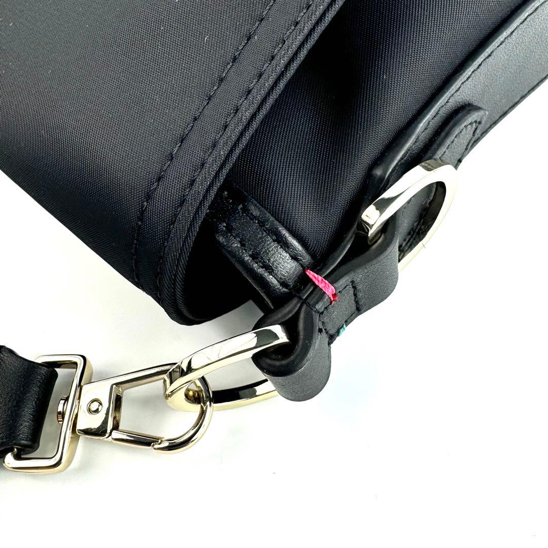 【未使用】ポールスミス　ボディバッグ　斜め掛け　ナイロン　レザー　黒