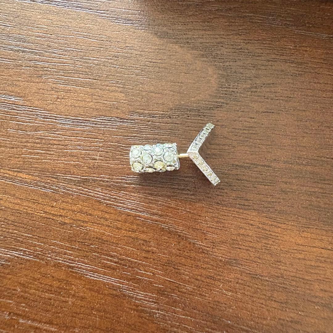 MAYU ピアス　スモールハート　パヴェ　ラインストーン