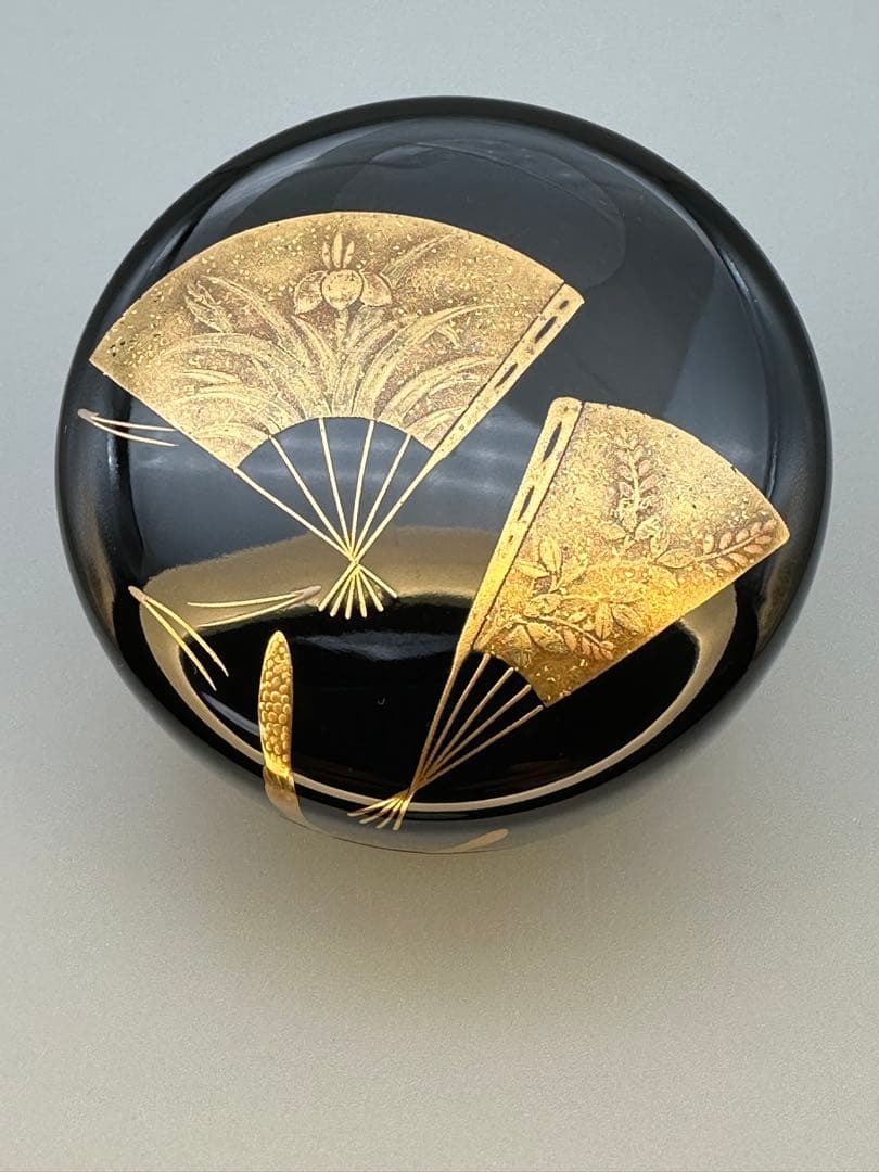 茶道具　棗　縄手正抱　扇面散し