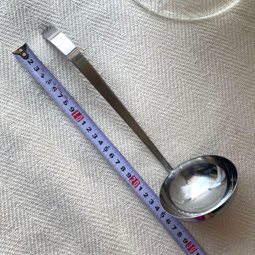 ①70年代 フルーツポンチ クリアプレスガラス 器 大型 花型 お玉付