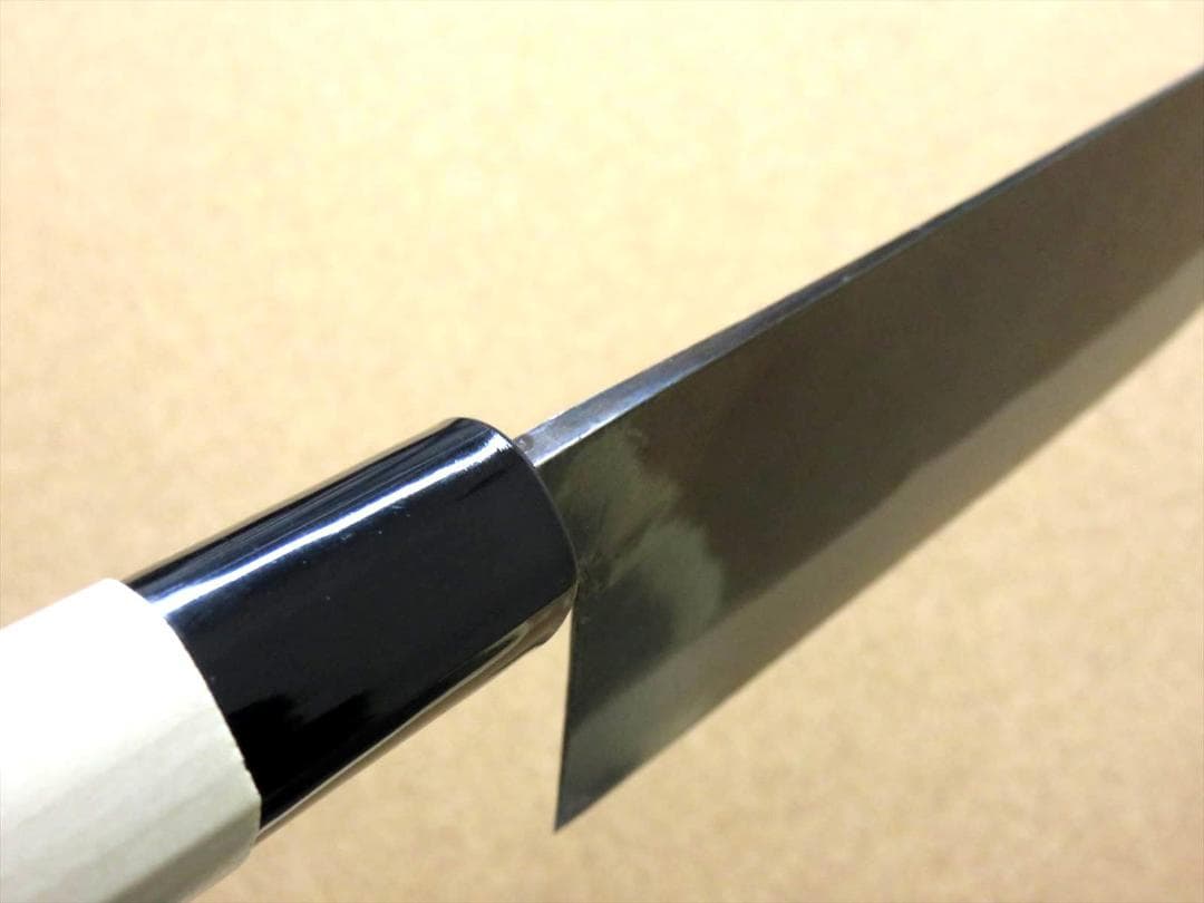 関の刃物 菜切包丁 165mm 無印 白鋼 2号 三枚合 黒打 薄刃包丁 野菜切